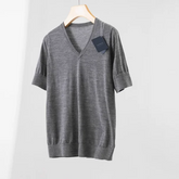 Wool casual short sleeved T-shirt