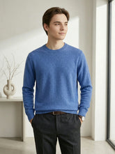 Men's O-neck 100% Merino wool pullover sweater and cashmere sweater