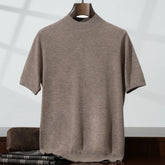 Summer 25 new men's knitted 100% wool imitation sweater