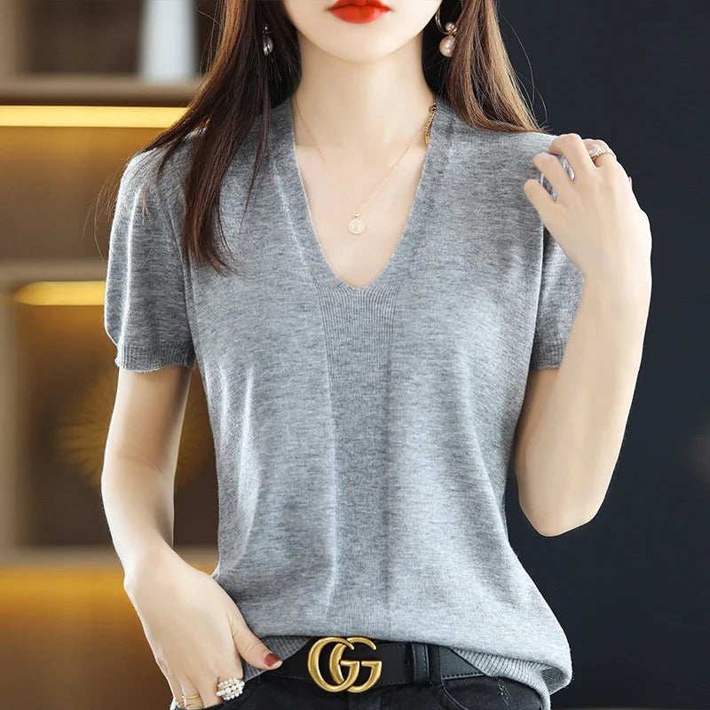 Women's wool fashion T-shirt