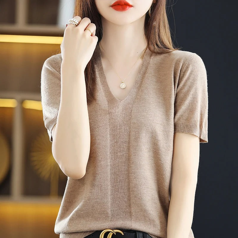 Women's wool fashion T-shirt
