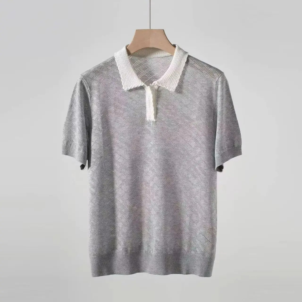 Neutral wool fashionable shirt