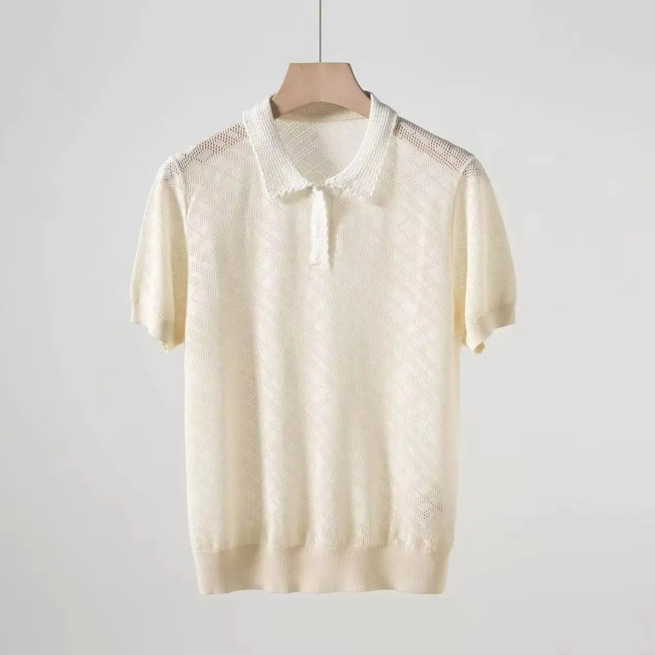 Neutral wool fashionable shirt