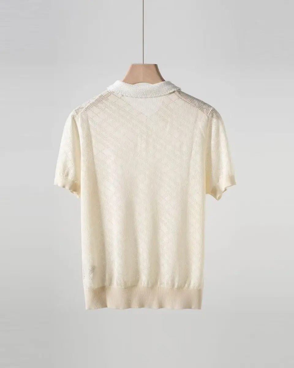 Neutral wool fashionable shirt