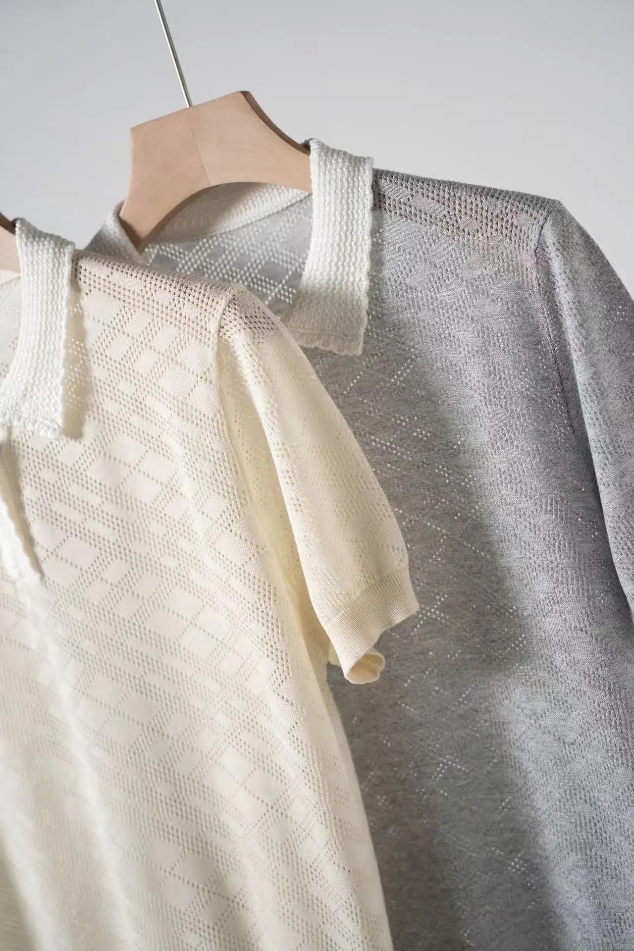 Neutral wool fashionable shirt