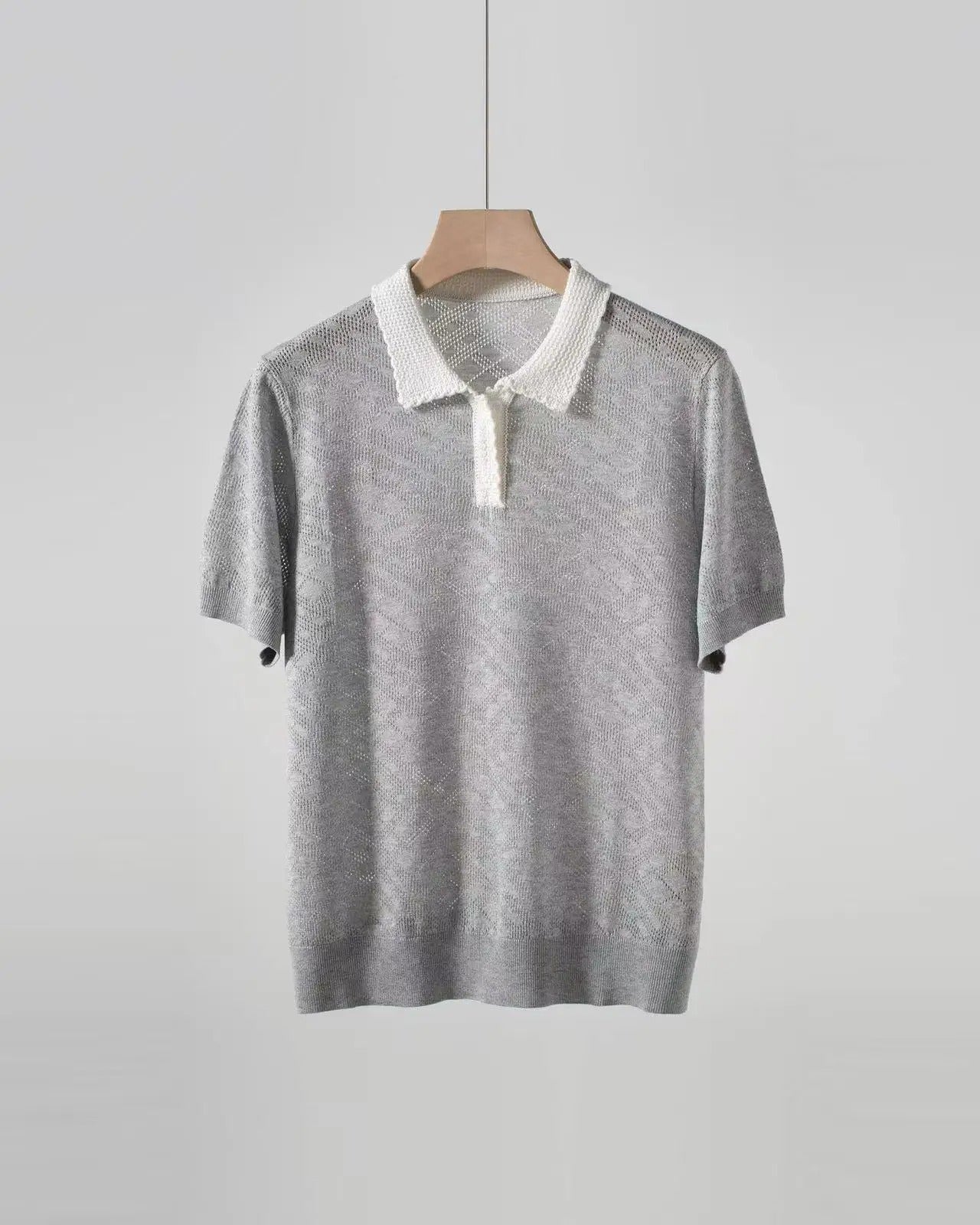 Neutral wool fashionable shirt